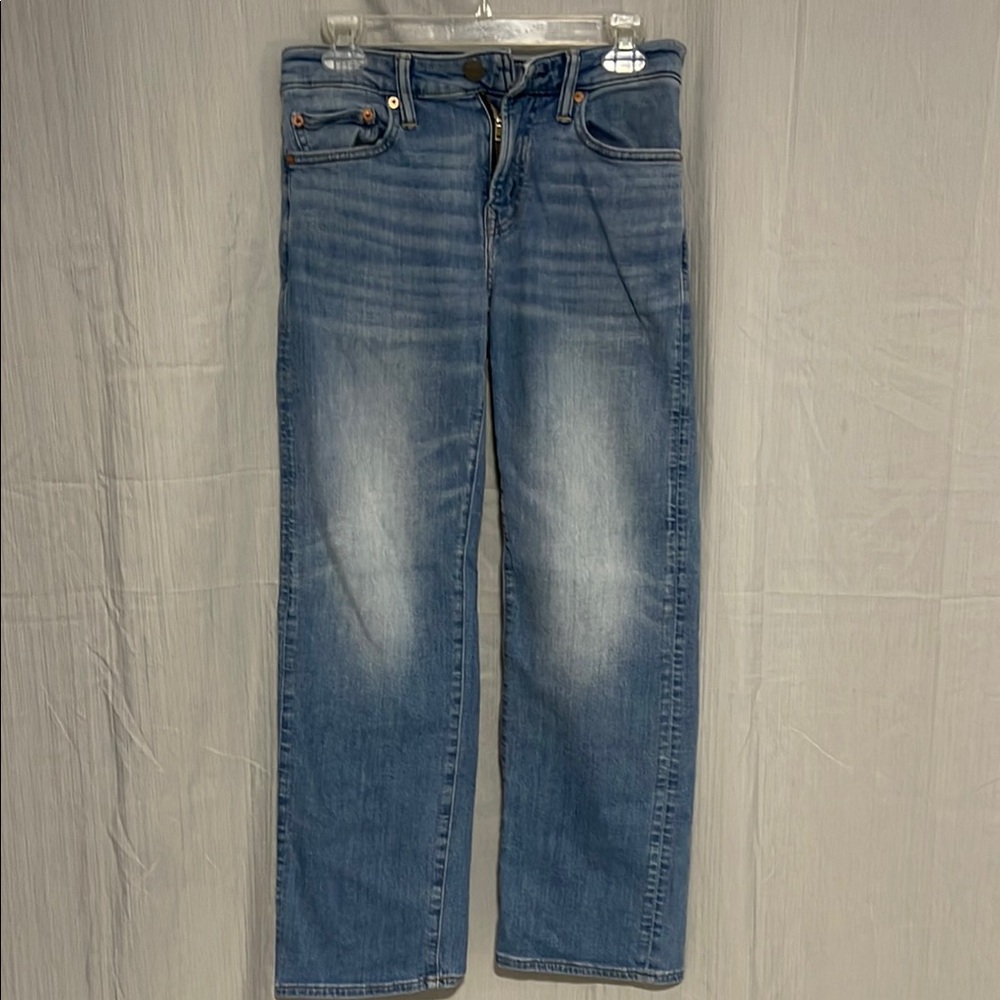 American Eagle Outfitters Blue Bootcut Jeans with Vintage Fading